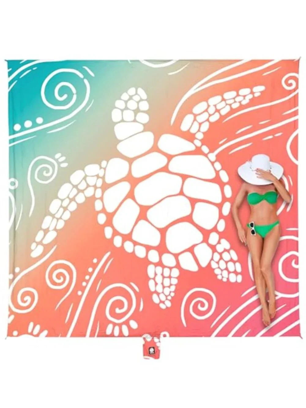 Extra Large Beach Blanket Sandproof Waterproof Picnic Camping Mat Sea Turtle